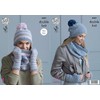 King Cole Ladies Double Knitting Pattern Easy Knit Womens Snoods