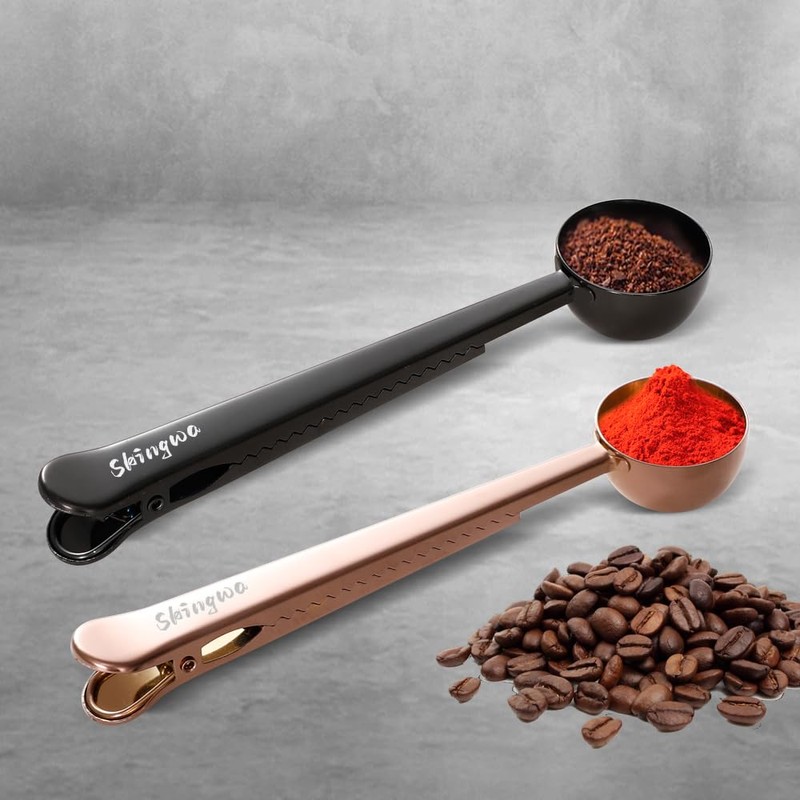 Coffee Scoop with Bag Clip, Multi-Function Milk Powder Measuring Spoon,