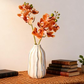 SUKIYPO Ceramic Vase, Modern Boho Vases, Medium Vases, Decoration, Living Room, Rainbow Vase, Aesthetic Flower Vase for Home, Living Room, Bedroom, Office, Farmhouse