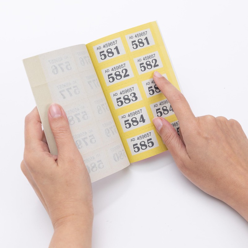 evelay Cloakroom Raffle 1-1000 Tombola Draw Tickets Numbered Yellow