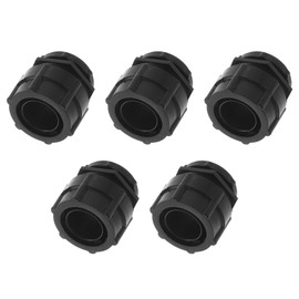 X AUTOHAUX 30mm / 1.18" Cable Glands Bellows Quick Joint Straight-Tube PA66 Nylon Black 5 Pcs