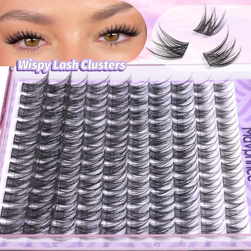 Mavphnee Wispy Lash Clusters Natural Eyelash Clusters 110 Pcs Cluster