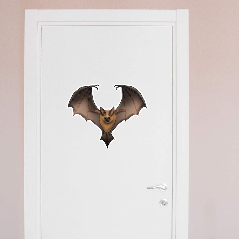 Extra Large 460mm 'Flying Bat' Permanent Sticker Decal for Cars/Windows/Bins/Walls