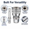 Universal Adjustable Socket Wrench for 10-19mm Fasteners - 2 Piece