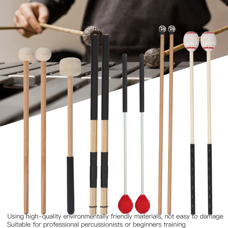 11Pcs Drumstick Set Snare Drum Percussion Tuning Hammer Instrument Training