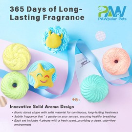 PAWpularPets Pet Odor Absorbing Solid Air Freshener, Urine Odor Eliminator, Dog & Cat Smell Eliminator for Home, Long-Lasting Deodorizer, Pet Smell Neutralizer, 4-Piece Set for Fresh Air