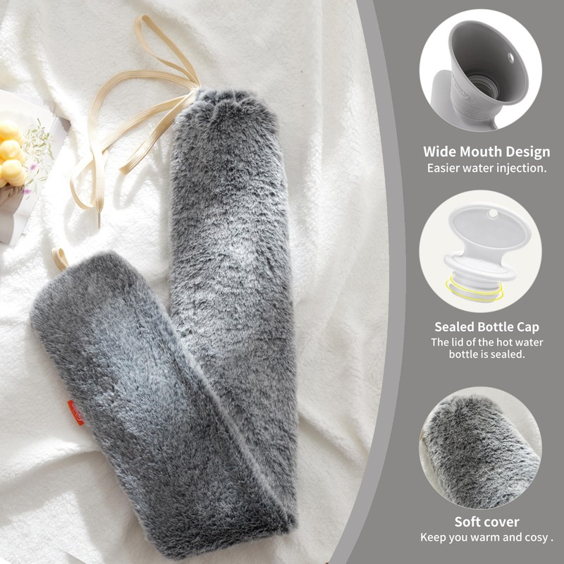 samply Long Hot Water Bottle -3L Large Capacity, Hot Water