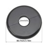 Rrina 4Pcs 22mm / 0.87" Black Plastic Wall Split Flange