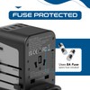 Universal Travel Power Adapter, Ceptics 6 in 1 Worldwide International
