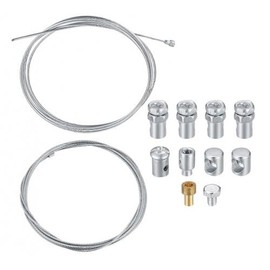 Rundago Universal Cable Repair Kit, Motorbike Clutch Cable, Brake Cable Repair Kit, Throttle Cable Brake Kit For Motorbikes, 2 Clutch Cable Brake Cables With 9 Nipple Fixing Screws