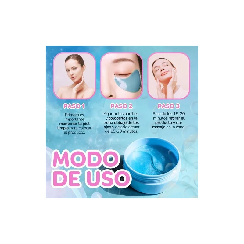 Parches Hydrogel Contorno Ojos Acido Hialuronico Antiarrugas