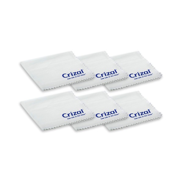 Crizal Microfiber Cleaning Cloth for Glasses 6 Pack. The Best Microfiber Cleaning Clothes Anti Reflective Coated Lenses and Eyeglasses Lenses.