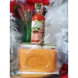 GEF COSTMETICS 2pc Arbutin Newlook Papaya Gommant soap & Serum 3 daya white satisfaction