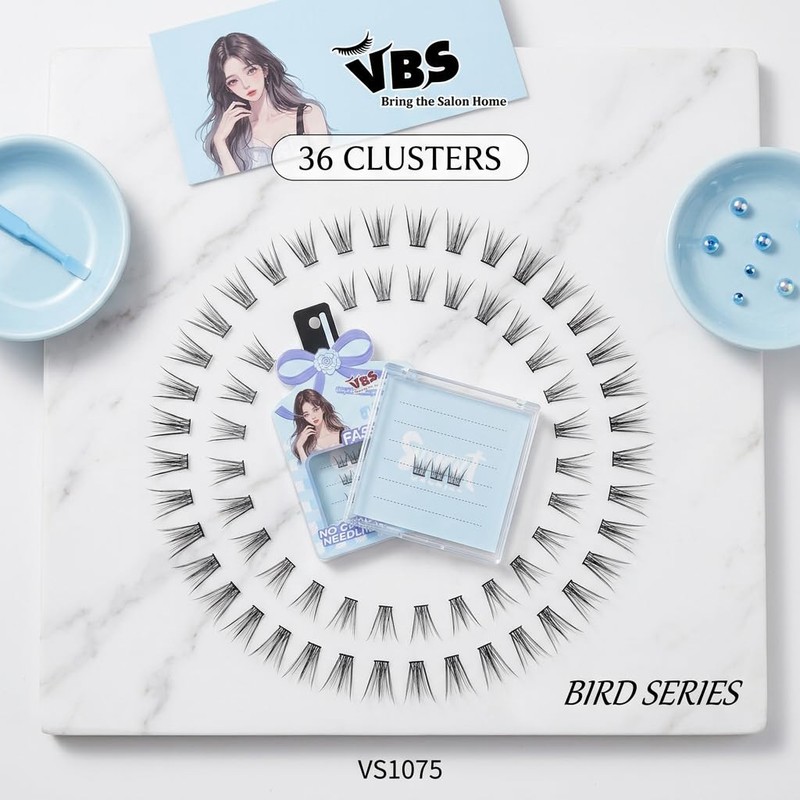 VBS self-adhesive eyelashes 10mm Beauty | Natural Lash Clusters for