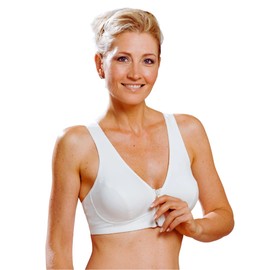 Bra with Zip White Size 90 °C/D