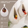 Fruit Basket Hanging Wall Basket Teardrop Hanging Storage Baskets Handwoven