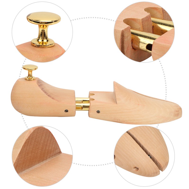 2Pcs Wood Anti Deformation Anti Wrinkle Adjustable Women Men Shoe