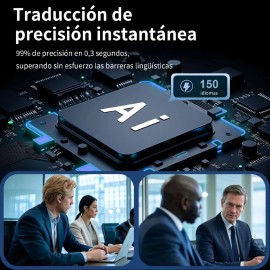 Audífonos Ai Traductores 150 Amable Traductor Idiomas Auriculares Inalámbricos Bluetooth Deportivos Manos Libres Cancelación Del Ruido Open-ear Headset Micrófono Hd Integrado Con Ganchos Color Negro