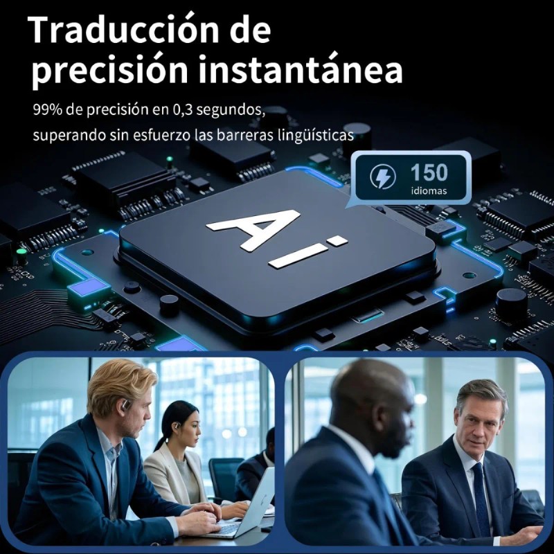 Audífonos Ai Traductores 150 Amable Traductor Idiomas Auriculares Inalámbricos Bluetooth