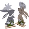 HERZWILD Felt Rabbit Stand for Easter, Easter Decoration, Easter Bunny