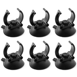 SQXBK Sucker Clip 6PCS Black Aquarium Heater Suction Cups Suckers Holders Clamps for Fish Tank