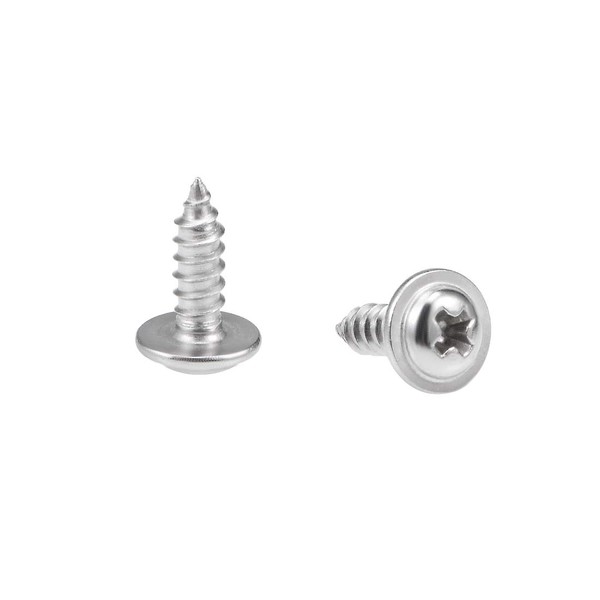 uxcell 2.6x8mm Self Tapping Screw Phillips Pan Head 304 Stainless
