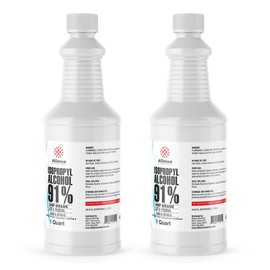 Alliance Chemical Isopropyl Alcohol 91% USP Grade - 2 Quart Bottles (64 fl oz.)