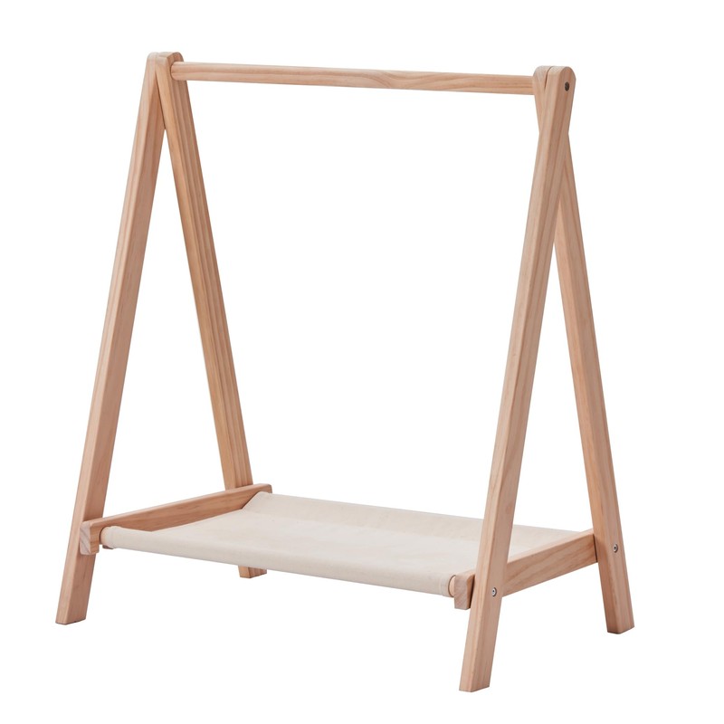 BALANBO Kids Clothes Rack,Foldable Solid Wood Small Baby Clothes Rack