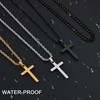 Fiusem Cross Necklace for Men, Gold Plated Mens Cross Necklaces
