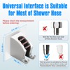 JONKEAN Brushed Nickel Handheld Shower Head Holder with 2 Hanger