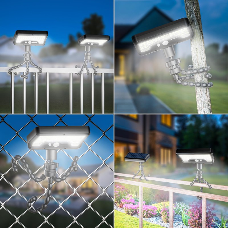 Tryme 92 LED Solar Lights Outdoor with Motion Sensor, Octopus
