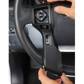 Voodonala for Toyota 4Runner Steering Wheel Cover Decoration Trim fit Toyota Tacoma 2014-2021 Tundra Sequoia 2018-2021 Toyota 4runner SUV 2010-2023 (6 Holes,Matte Black)