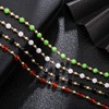 Charm Choker Necklaces for Women, Hypoallergenic Gold-Plated Chain with Colourful