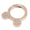10pcs Rhinestone Spring O Rings Cute Bear Head Zinc Alloy