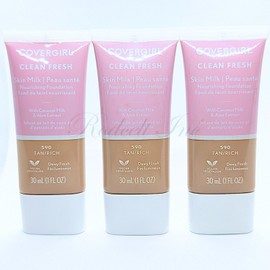 Covergirl Clean Fresh Skin Milk Nourishing Foundation #590 TAN/RICH ~ (3-PACK!)