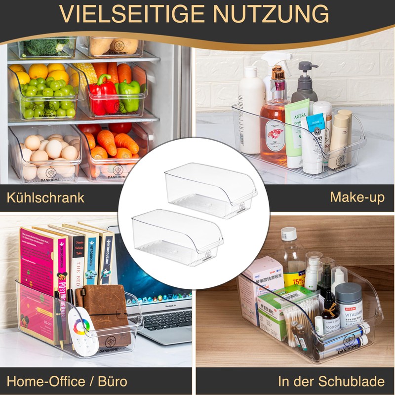 DANIHOME® Set of 2 Storage Boxes Kitchen & Kitchen Organiser