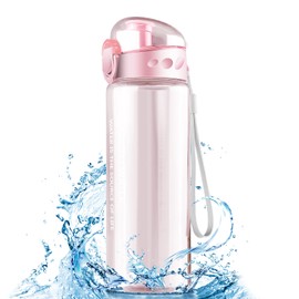 Mesybveo Water Bottle, 780 ml Sports Water Bottle, BPA-Free, Leak-Proof Water Bottle, One Press to Open, for Sports, Gym, Cycling, School, Office, Camping (Pink)