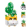 Myweyde Micro Building Blocks Cats, Mini Cactus Building Blocks, Orange
