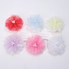 ZOLYCO 3.5 Inch Lace Pearl Bow Clips for Women Girls