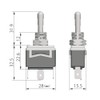 2Pcs HY29j 3Pins Toggle Switch KEDU (ON)-Off-(ON) Dust-Proof Switches with