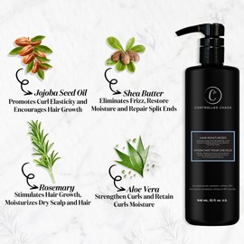 Controlled Chaos Hair Moisturizer for Curly Hair - Paraben & Sulfate Free, Moisturizes & Defines Extra Dry, Curly & Coarse Hair, Leave-in Hair Conditioner - 32 oz