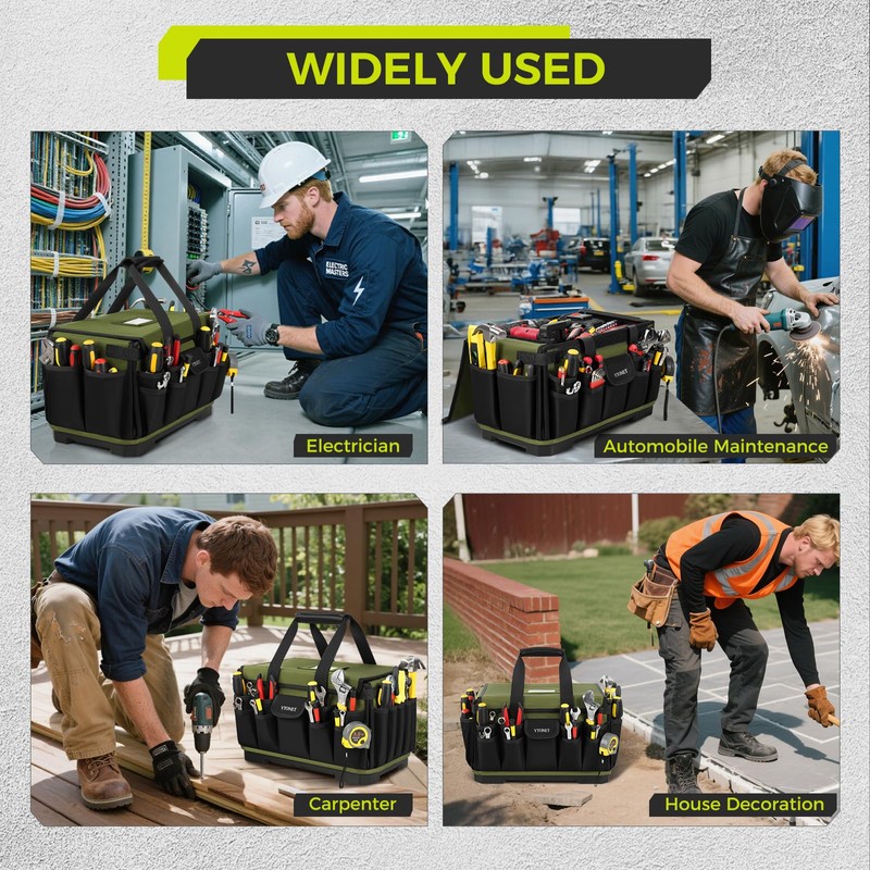 Heavy Duty Tool Bag 16-Inch, 46 Pockets Electrician Tool Bag