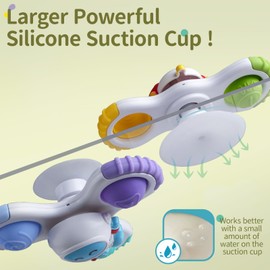 CalfQueen Universe Suction Cup Rotating Toys for 1 Year Old Girls, Baby Bath Toys for Kids Ages 1-3, Sensory Fidget Gift for 1 2 Year Old Boys Girls Birthday, Travel Toy for Toddlers