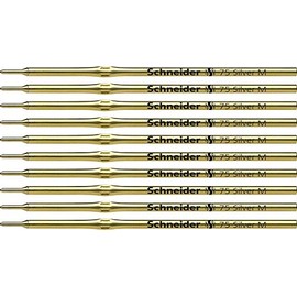 Schneider 7519 Ballpoint Cartridges 75 M Pack of 10 Silver