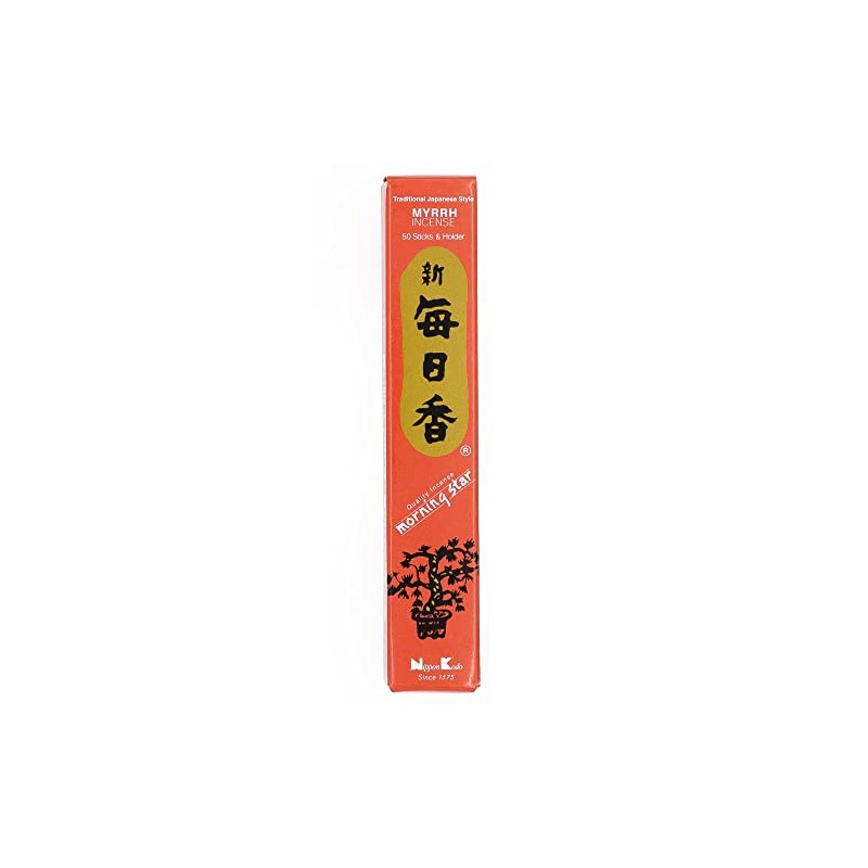 Nippon Kodo Morning Star Myrrh Japanese Incense Sticks with Ceramic
