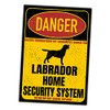 Labrador Labby Sign Danger Security System Door Sign Dog Sign