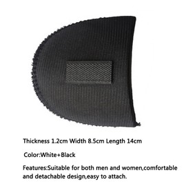 2Pair Shoulder Pads Non Slip Sewing Sponge Shoulder Pad Clothing Covered Set-in Shoulder Enhancer Pads for Women Men Sloping Shoulder High Low Shoulders Blazer Suit T-Shirt Clothes(Black+White)