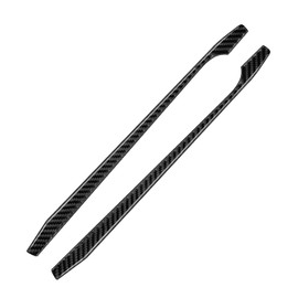 nuoozy Carbon Fiber Center Console Gear Shift Box Panel Cover Trim Compatible with Ford Explorer 2020 2021 2022 Interior Accessories Black (2Pcs)