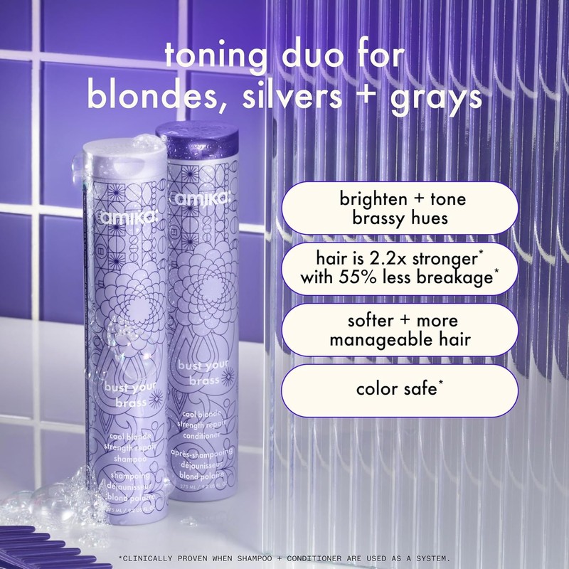 amika bust your brass cool blonde repair shampoo