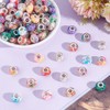 HOBBIESAY 60Pcs Mixed Color Resin Round Beads, 14mm x 8.5mm